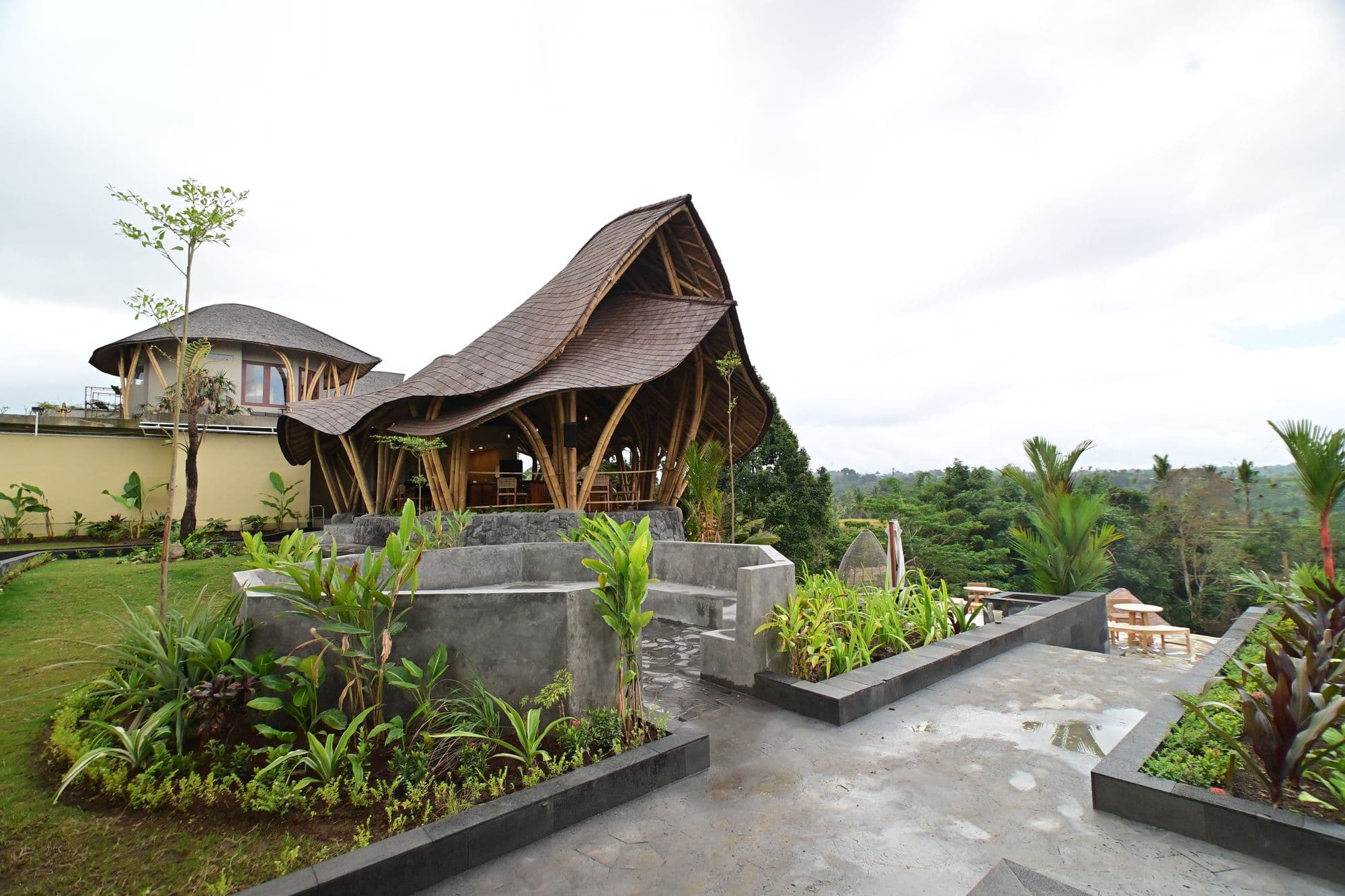 Kayun Shali restaurant and landscaped gardens at Spirit Hills